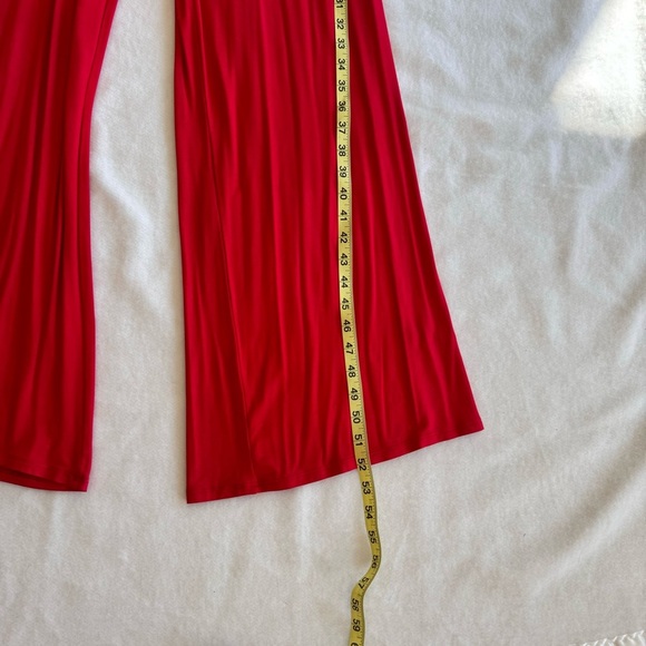 VA VA BY JOY HAN Red  Off The Shoulder Wide Leg Jumpsuit Size XS - Picture 10 of 12